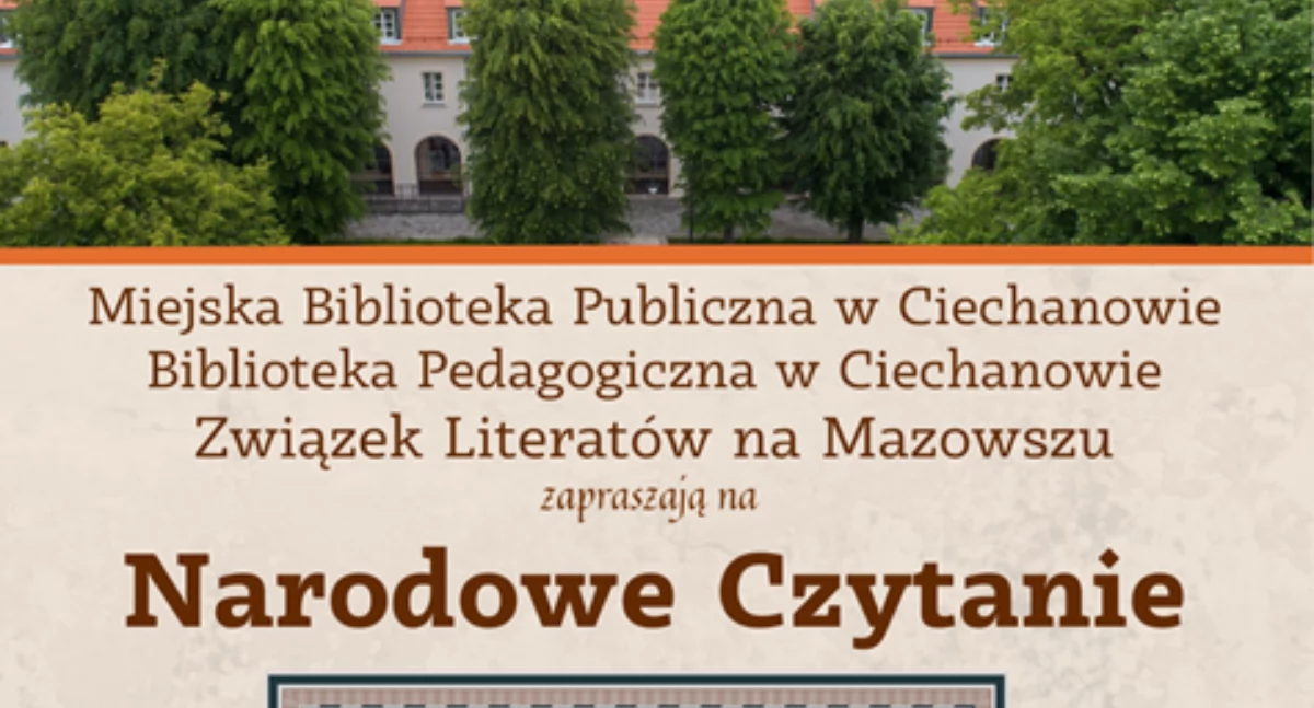 Inne Wydarzenia, Ciechanowie gotowa Narodowe Czytanie - zdjęcie, fotografia