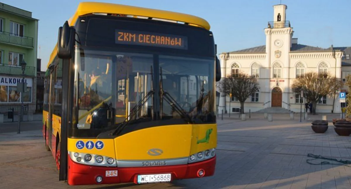 Komunikacja Publiczna, Autobus pojedzie Ciechanowa gminy Ojrzeń - zdjęcie, fotografia