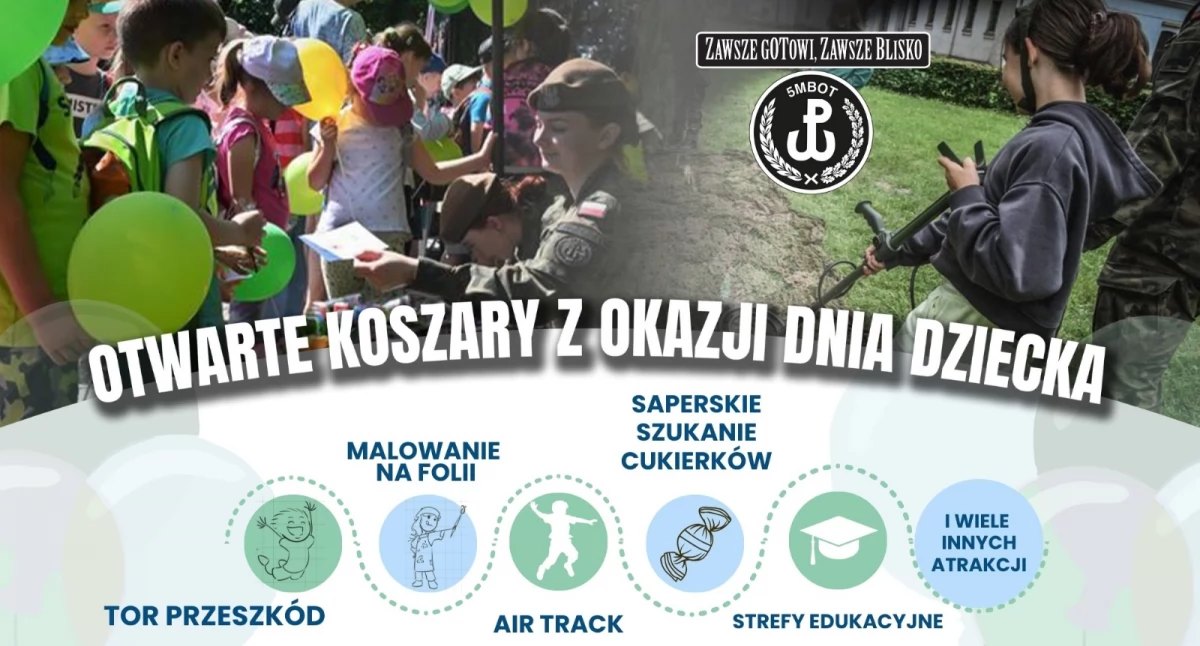 Wojsko, Dzień Dziecka ciechanowskich koszarach - zdjęcie, fotografia
