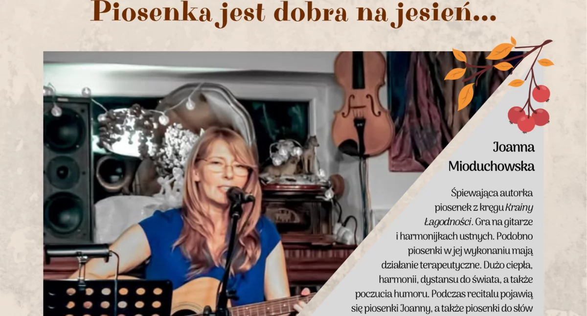 Inne Wydarzenia, Piosenka dobra jesień recital Ciechanowie - zdjęcie, fotografia