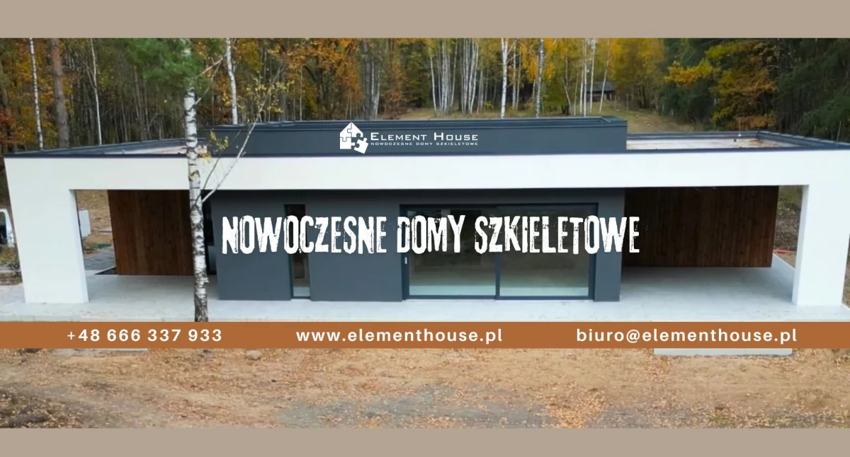 Ostatnia Realizacja parterowego domu szkieletowego przez Elemen House w okolicach Warszawy