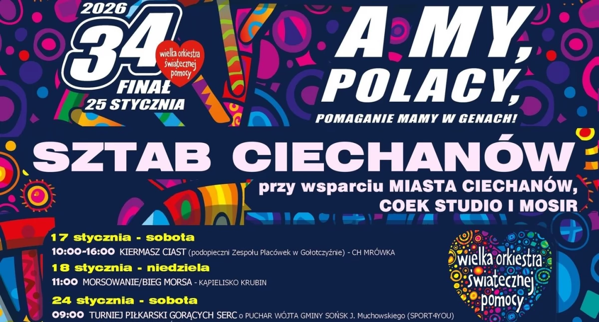 Organizacje Pozarządowe, Ciechanów zagra WOŚP! będzie działo [program] - zdjęcie, fotografia
