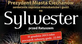plakat sylwester przed ratuszem