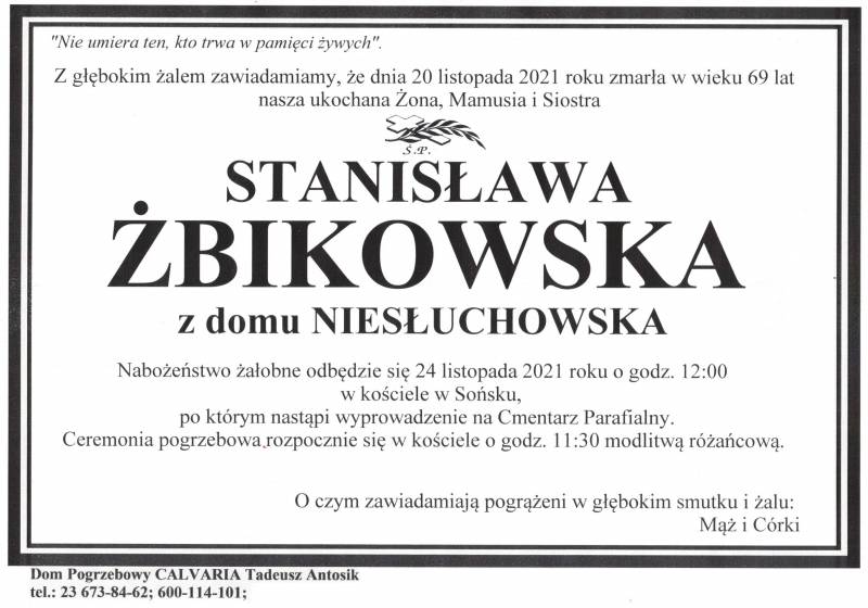Stanisława Żbikowska