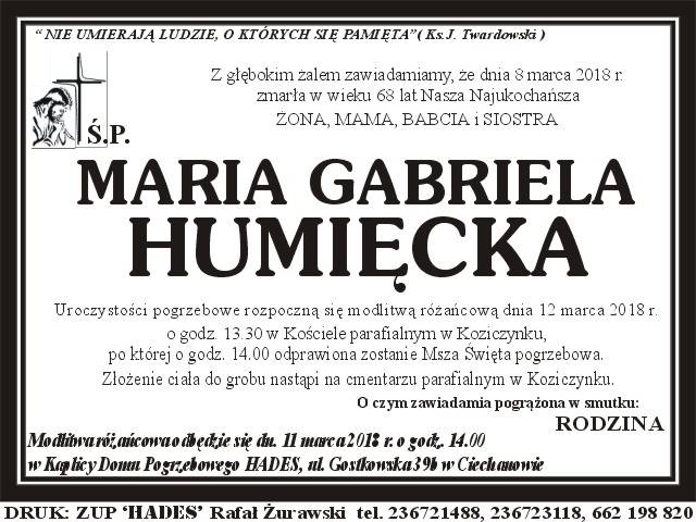 Maria Gabriela Humięcka