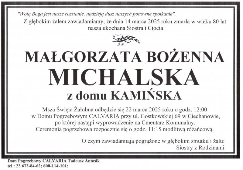 Małgorzata Bożenna Michalska