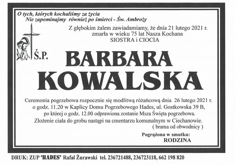BARBARA KOWALSKA