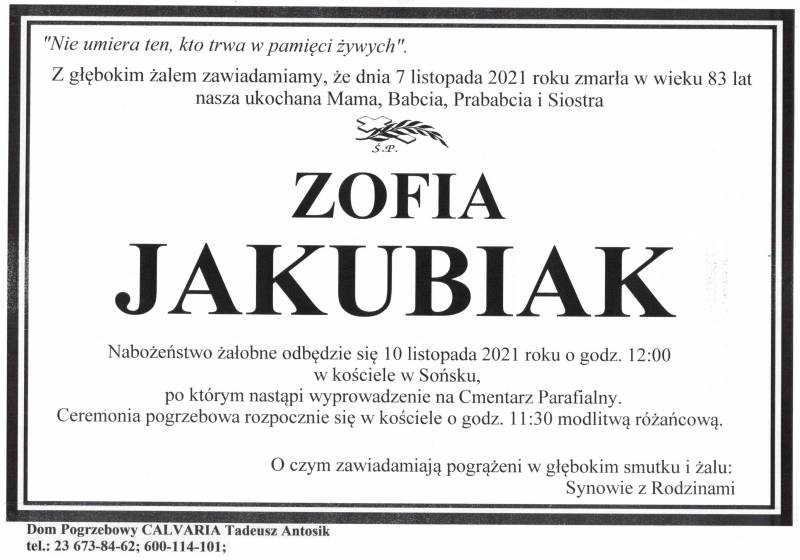 Zofia Jakubiak