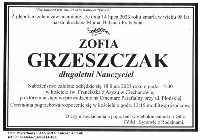 Zofia Grzeszczak