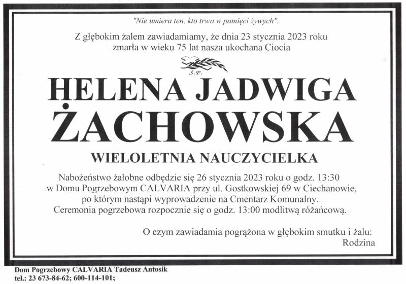 Helena Jadwiga Żachowska