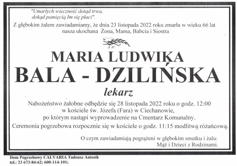 Maria Ludwika Bala - Dzilińska