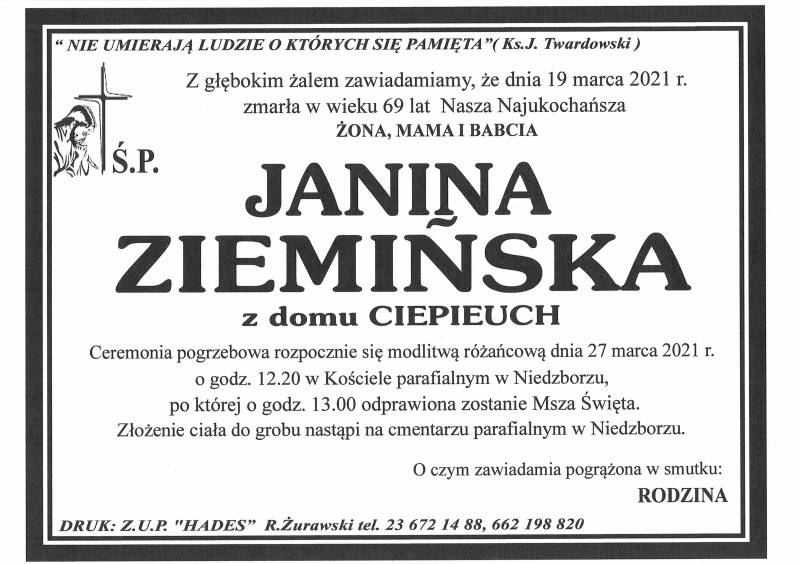 JANINA ZIEMIŃSKA