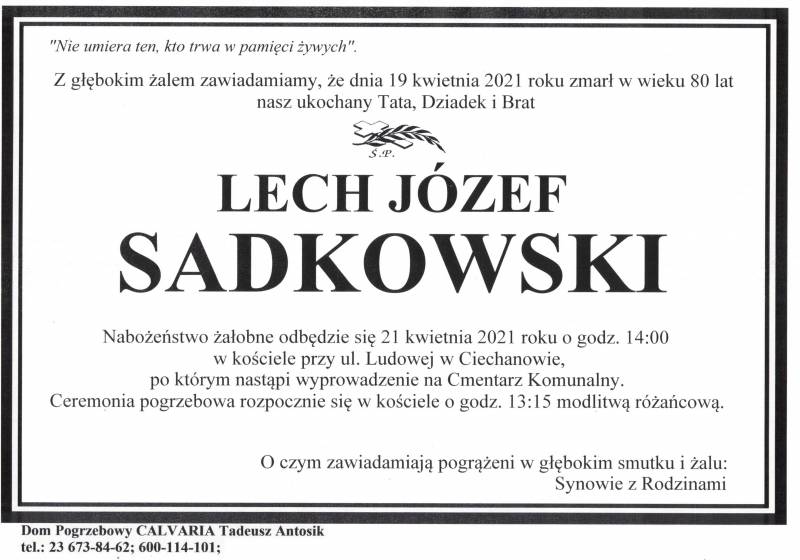 Lech Józef Sadkowski