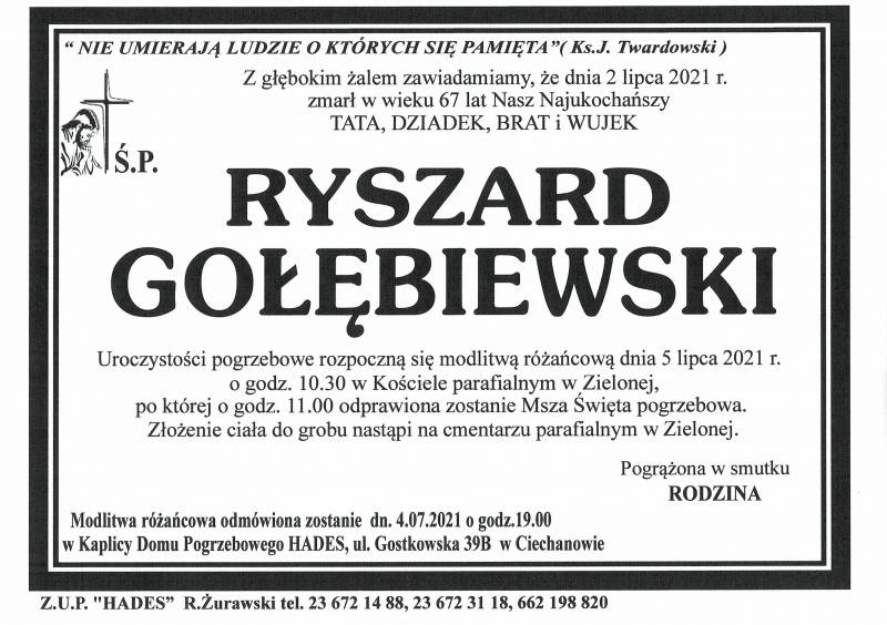 RYSZARD GOŁĘBIEWSKI