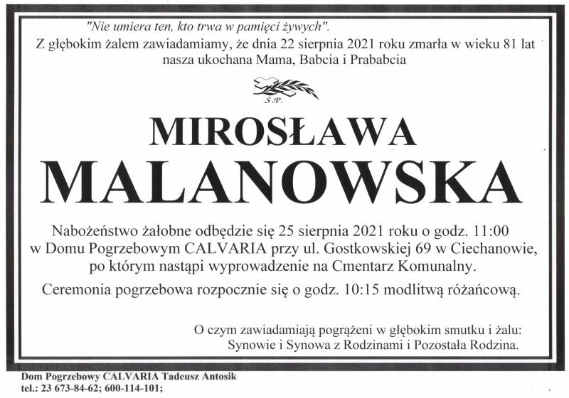 Mirosława Malanowska
