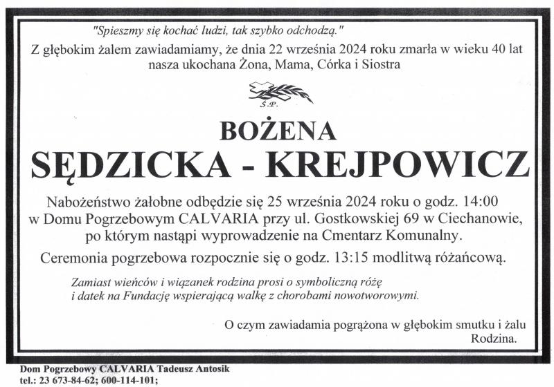 Bożena Sędzicka - Krejpowicz