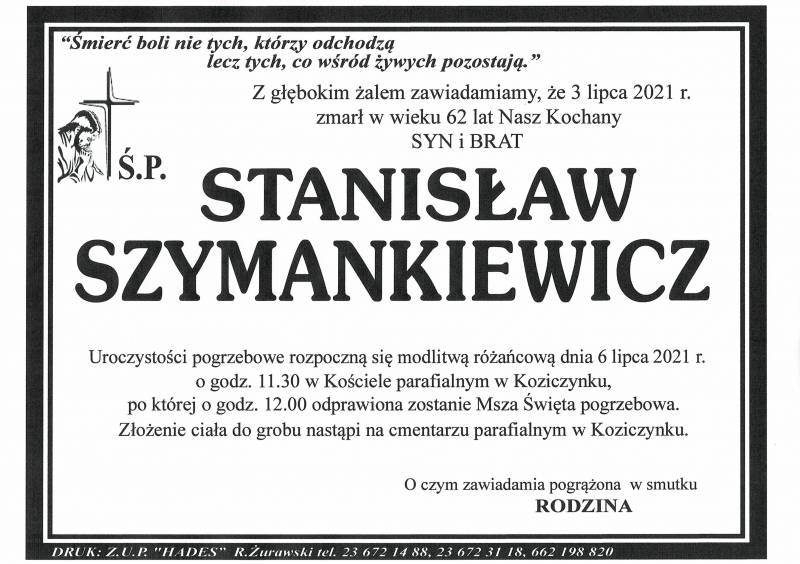 STANISŁAW SZYMANKIEWICZ