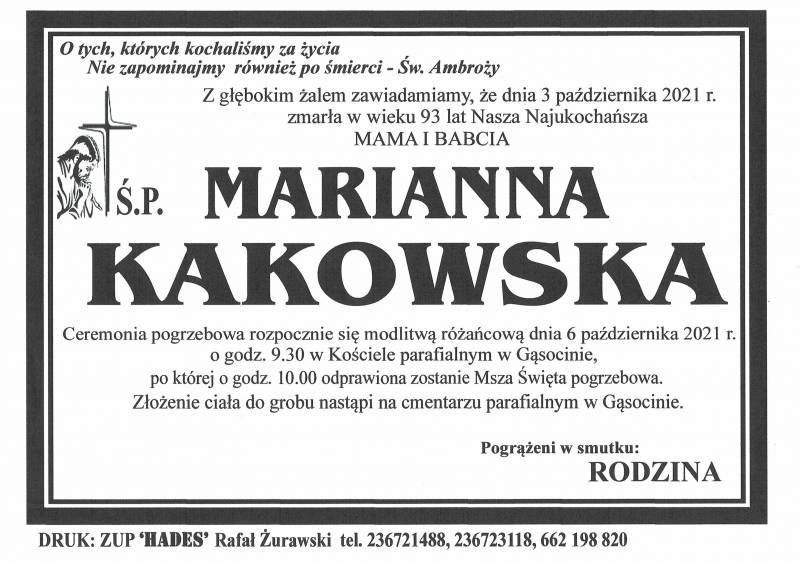 MARIANNA KAKOWSKA