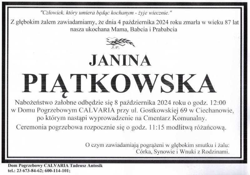 Janina Piątkowska