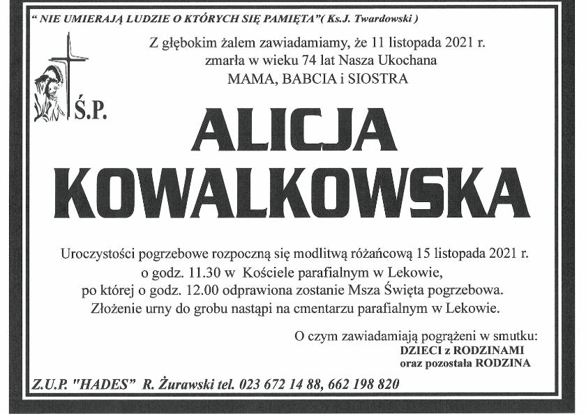 ALICJA KOWALKOWSKA