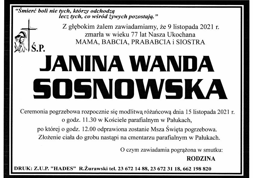 SOSNOWSKA JANINA WANDA