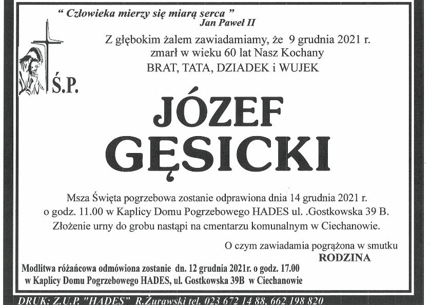JÓZEF GĘSICKI