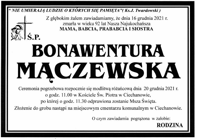 BONAWENTURA MĄCZEWSKA