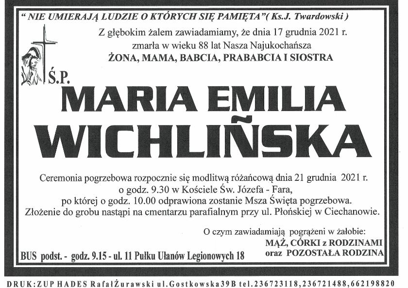 MARIA EMILIA WICHLIŃSKA