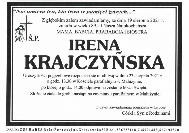 IRENA KRAJCZYŃSKA