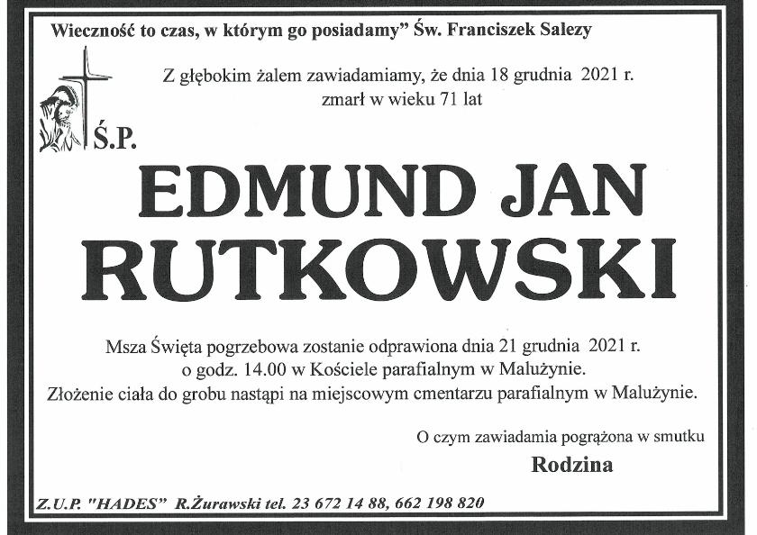 EDMUND JAN RUTKOWSKI