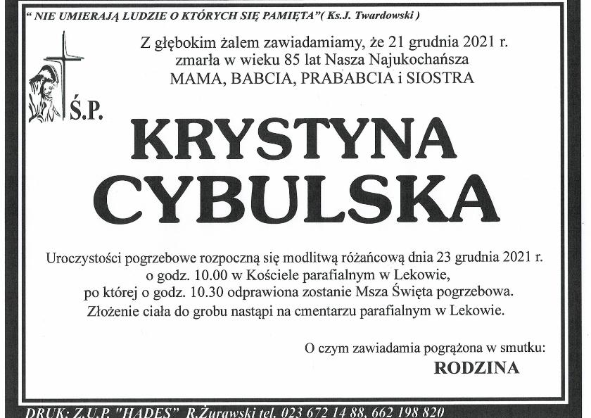 KRYSTYNA CYBULSKA