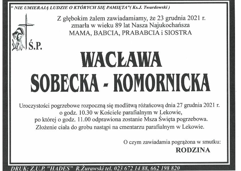 WACŁAWA SOBECKA-KOMORNICKA