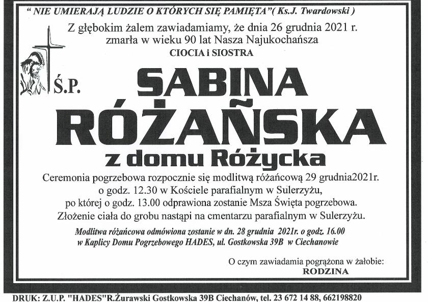 SABINA RÓŻAŃSKA