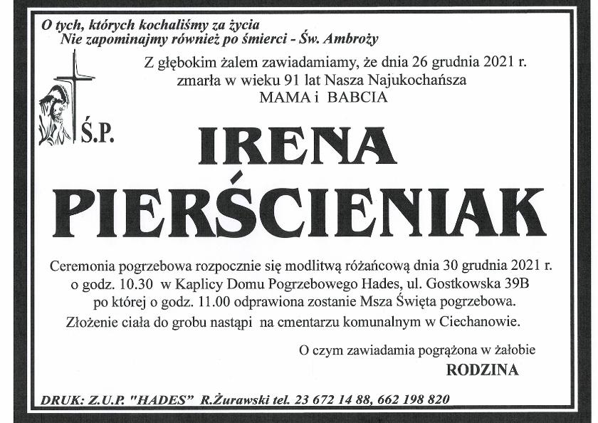 IRENA PIERŚCIENIAK