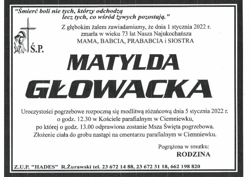 MATYLDA GŁOWACKA