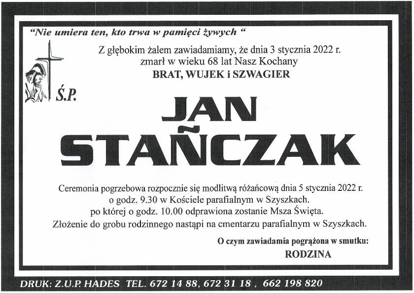 JAN STAŃCZAK