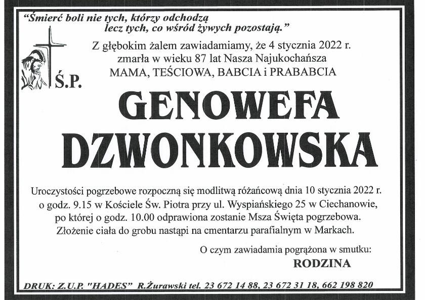 GENOWEFA DZWONKOWSKA