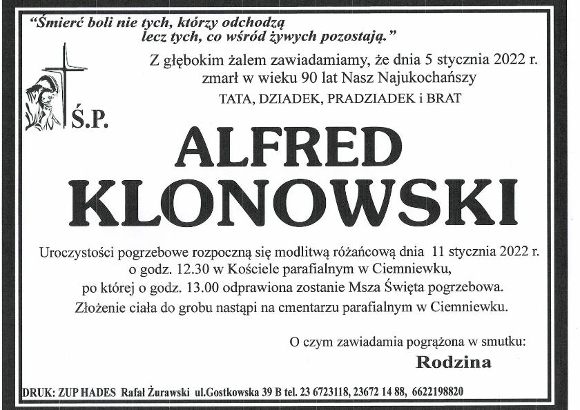 ALFRED KLONOWSKI
