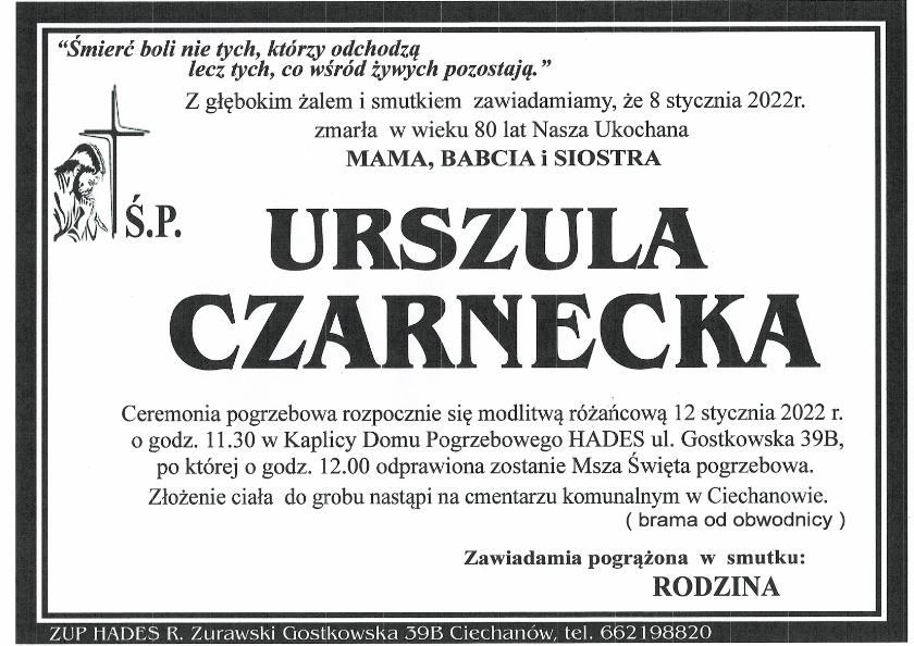 URSZULA CZARNECKA