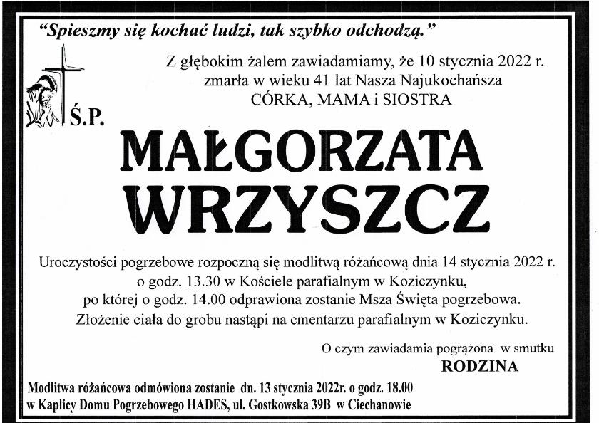 MAŁGORZATA WRZYSZCZ