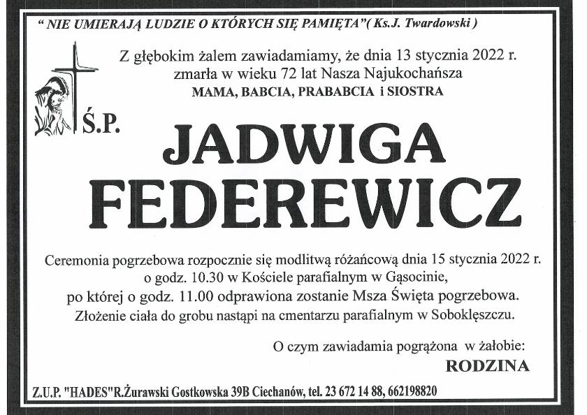 JADWIGA FEDEREWICZ