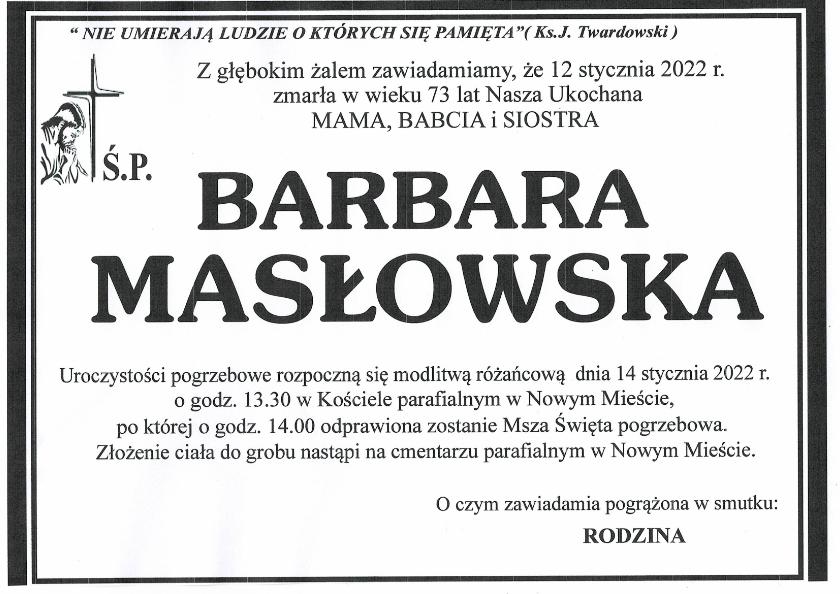 BARBARA MASŁOWSKA