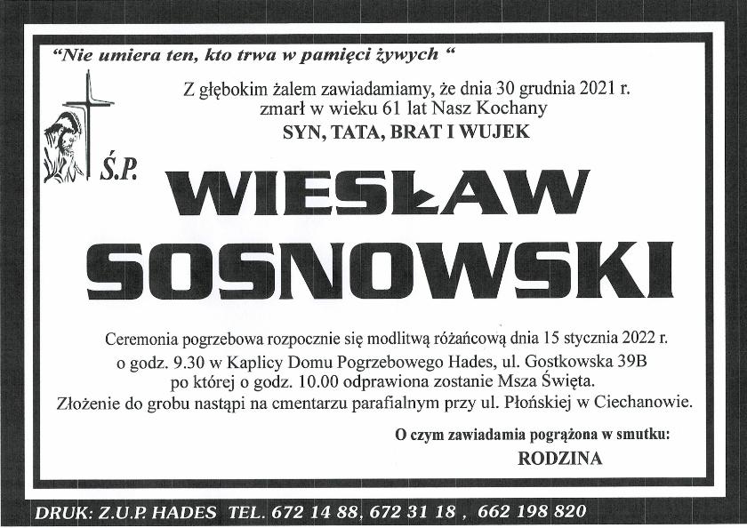 WIESŁAW SOSNOWSKI