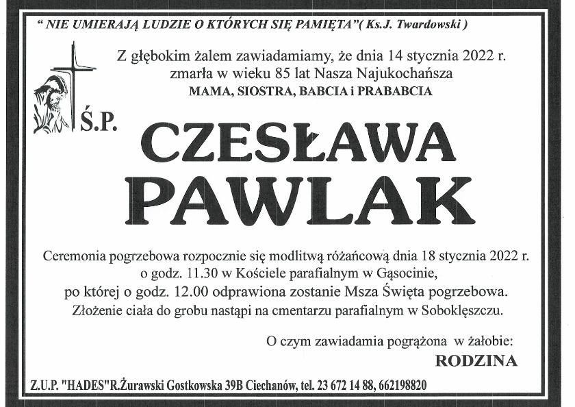 CZESŁAWA PAWLAK