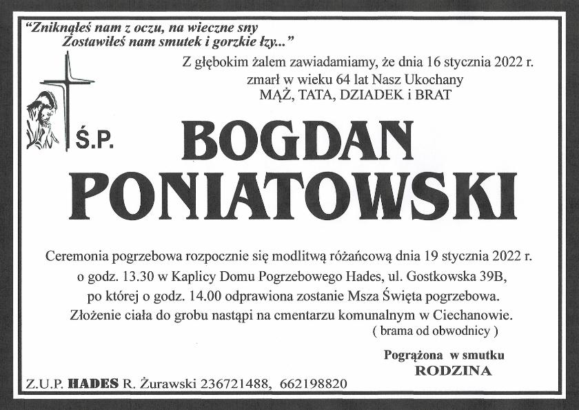 BOGDAN PONIATOWSKI