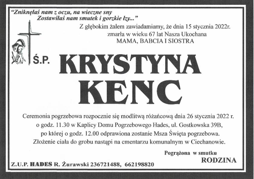 KRYSTYNA KENC