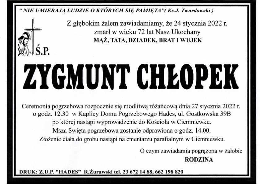 ZYGMUNT CHŁOPEK