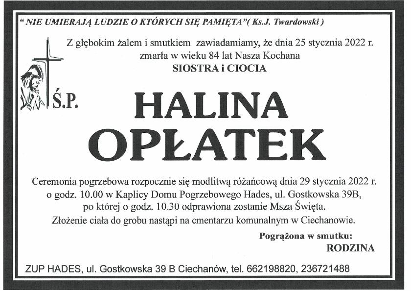 HALINA OPŁATEK