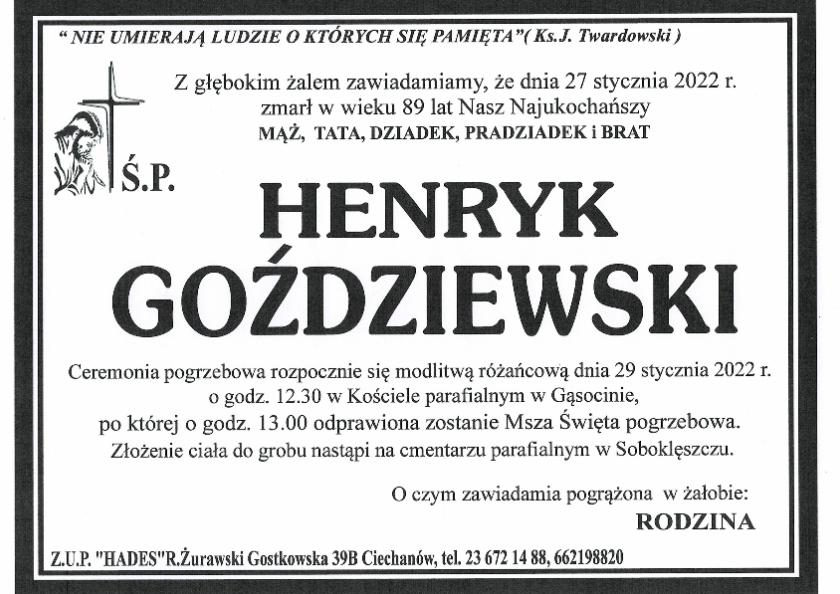 HENRYK GOŻDZIEWSKI