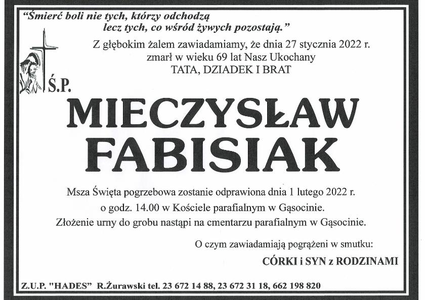MIECZYSŁAW FABISIAK